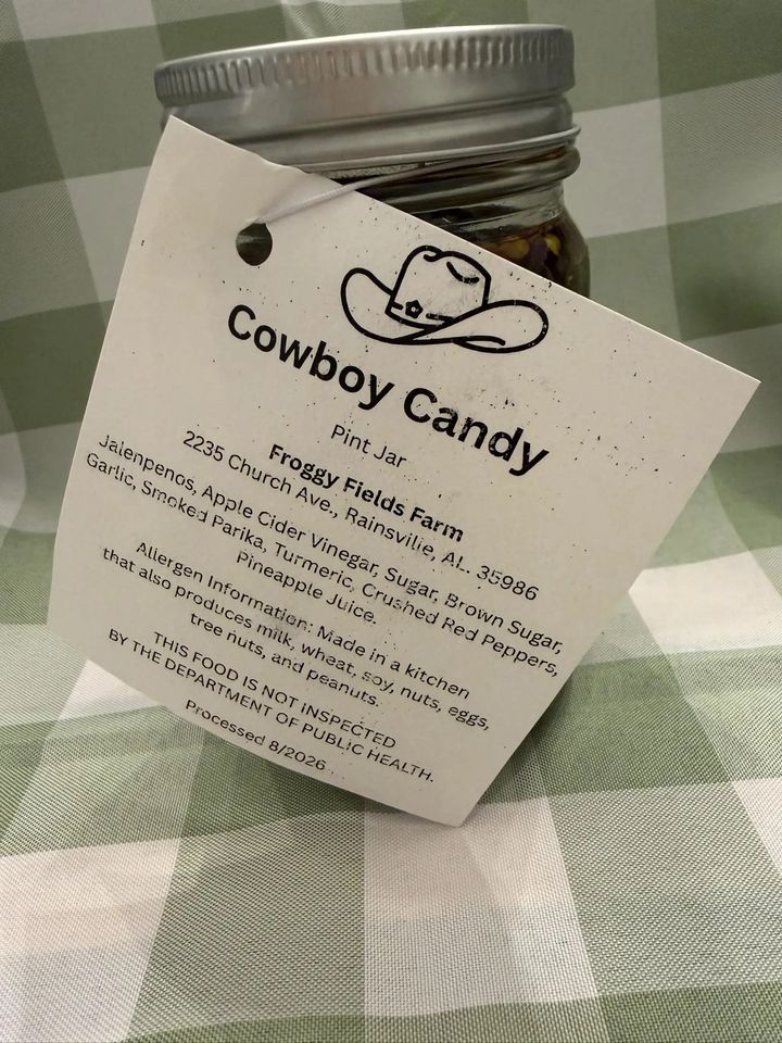 Cowboy Candy, a pint jar from Froggy Fields Farm